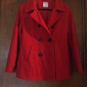 Old Navy red dress coat